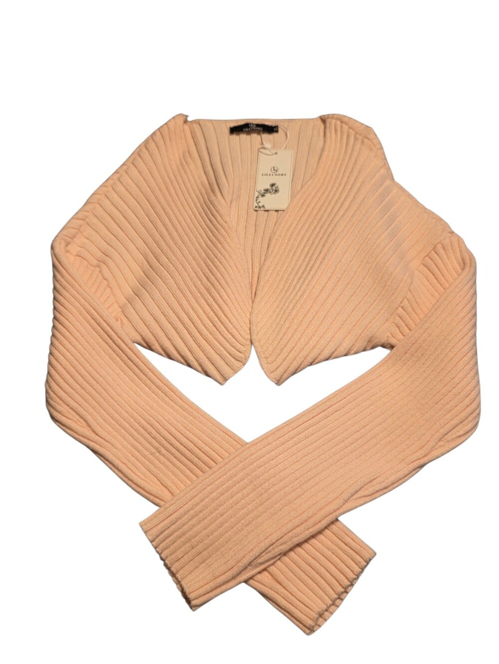Lillusory NWT Pink Ribbed Shrug Cardigan Sweater Size XL